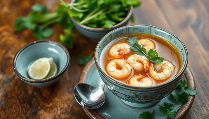 Easy Simple Shrimp Soup with Broth a Quick Comfort Food